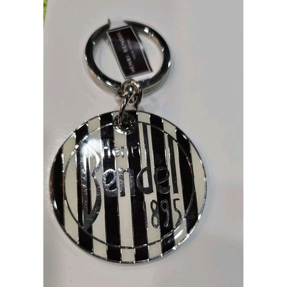 New RearVintage  Henri Bendel EnamelCrystal Key Chain Fob Purse Bag charm